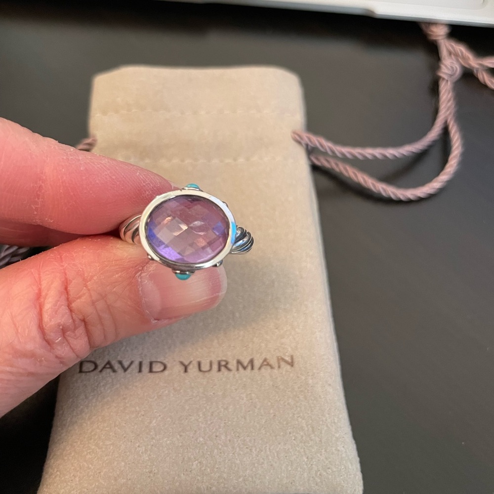 David Yurman Renaissance ring with Amethyst and Turquoise